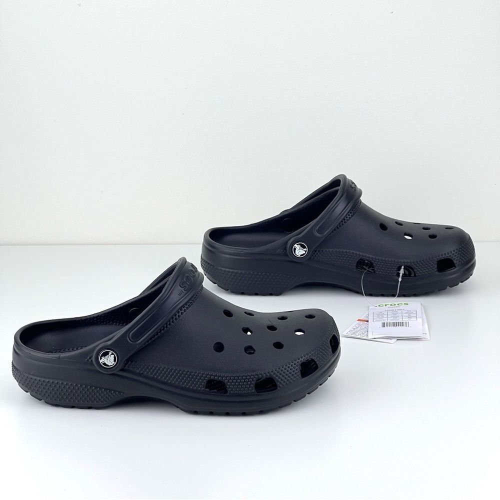 NEW UNISEX Black Crocs Classic Clogs - Picture 3 of 8